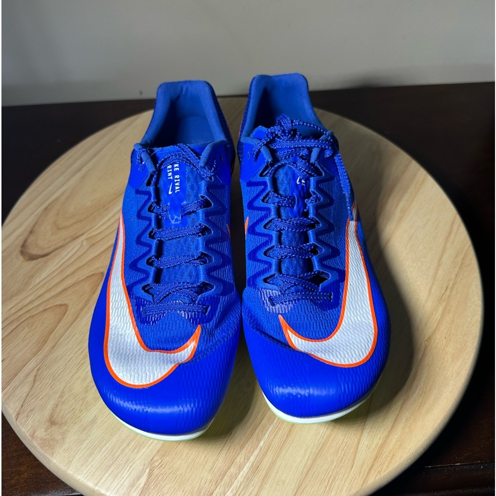 Nike Zoom Rival Track & Field Shoes Spikes Racer Blue/Lime DC8753-401 Mens Sz 9